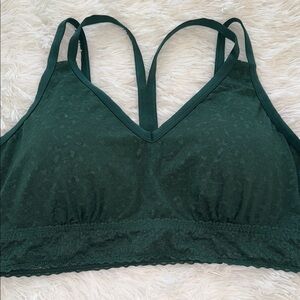 Maurices Dark Green Lace Trim Bralette